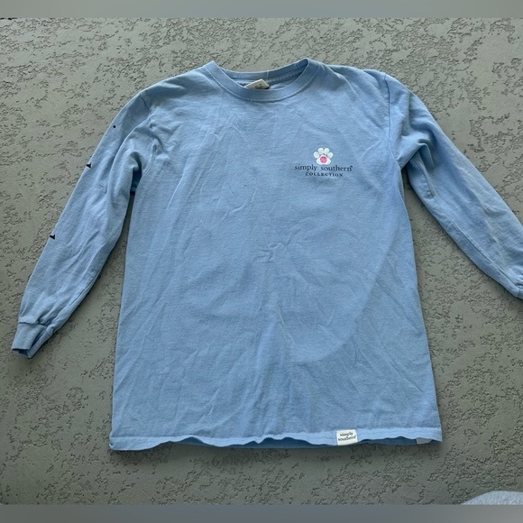 Simply Southern Girls Size Medium Long Sleeve Summer Tee - Picture 1 of 4